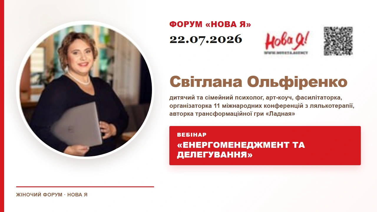 Обкладинка виступу: Енергоменеджмент та делегування